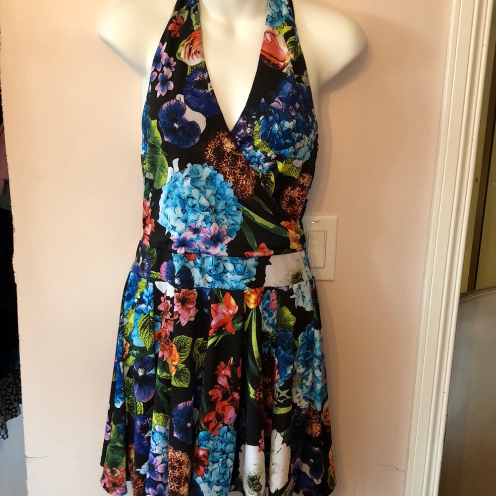 Nikibiki flower printed romper with flare bottom